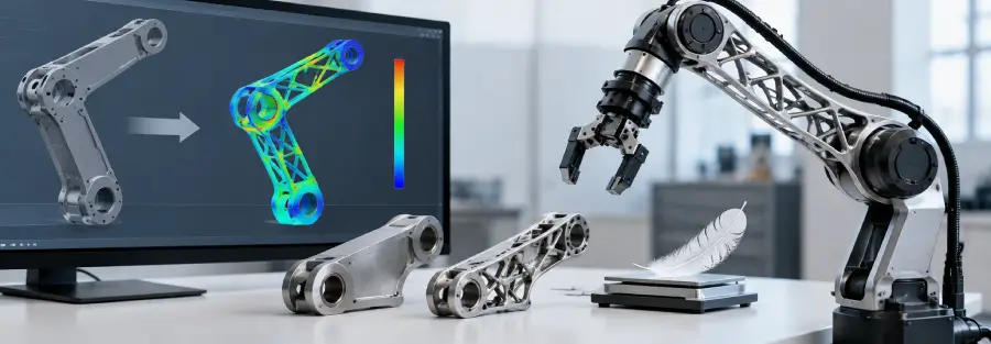 Robotic Arm Design Optimization: Reducing Weight Without Losing Stiffness