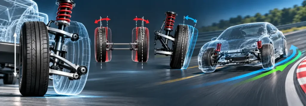 Suspension Kinematics Analysis: How Wheel Movement Changes Toe, Camber, and Handling