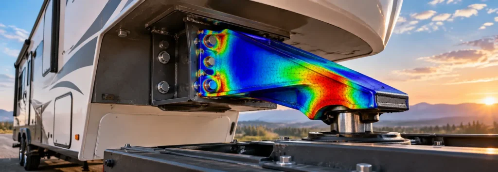 Fatigue Analysis of Fifth-Wheel Pin Box and Mounting Structures