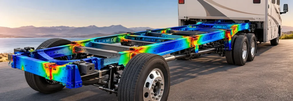 FEA Validation of Modified RV Chassis and Frame Structures